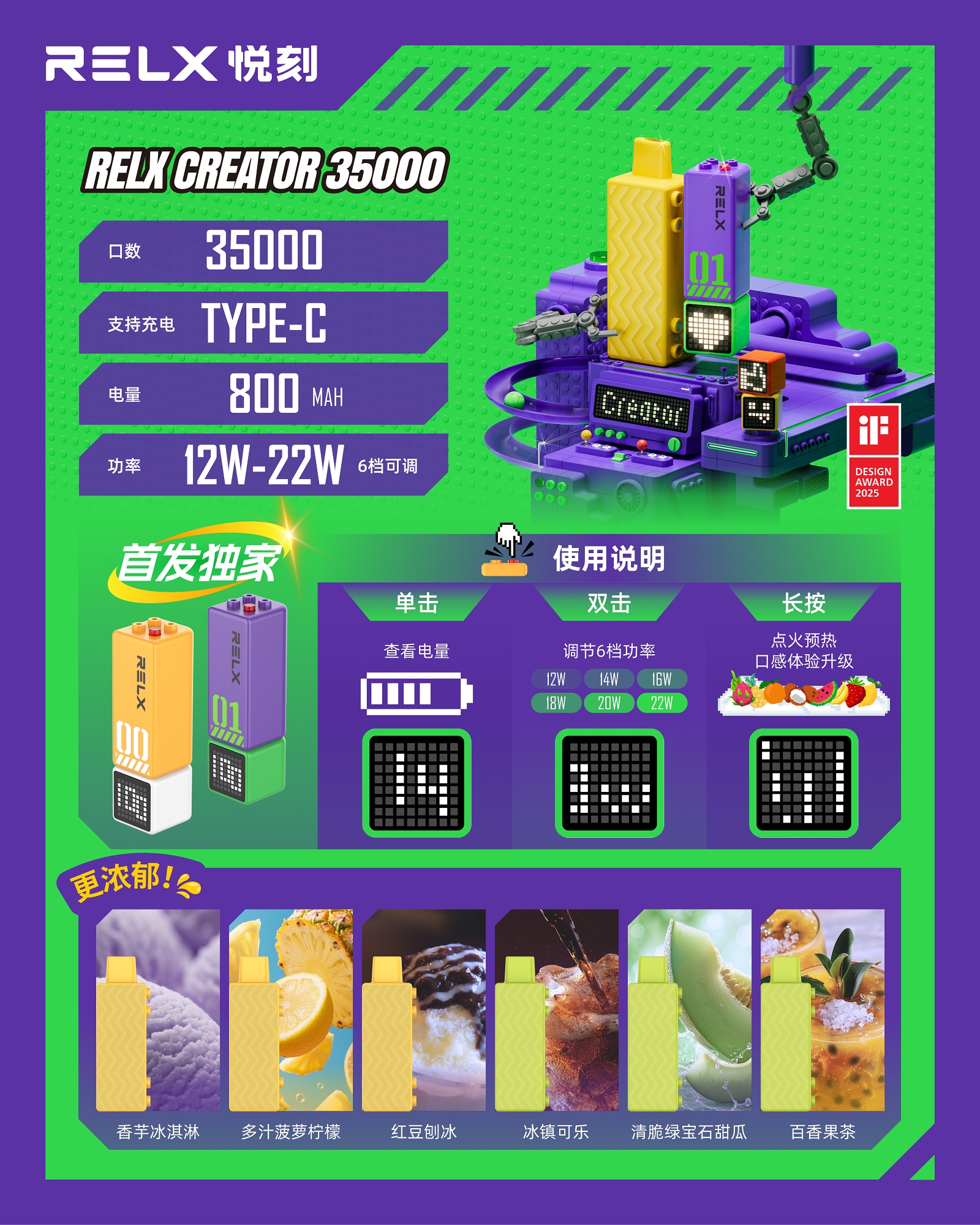 RELX Creator 35000積木系列【二代】 DDP完稅商品【墨西哥/巴西/中國大陸】口岸發貨急速到貨【包郵包稅】 - 图片 10